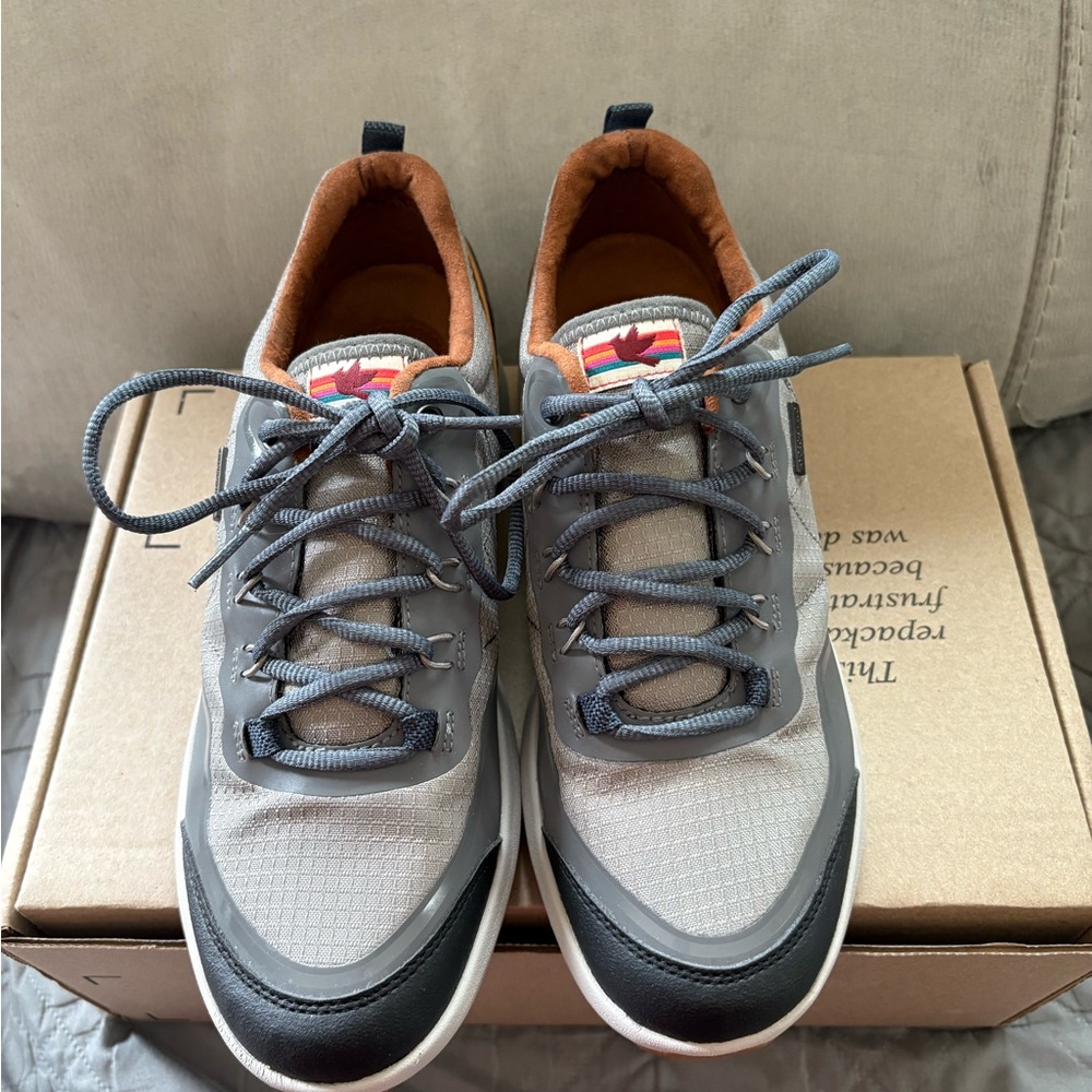 Cobb Hill by New Balance Gray and Black Sneakers with Rust Accents